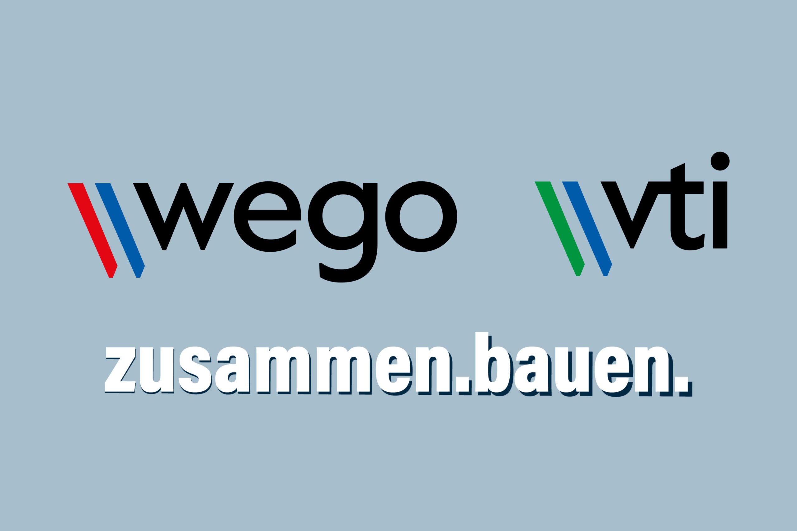 Logo + Claim auf Baublau